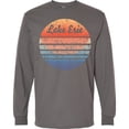 thumbnail image 3 of Inktastic Lake Erie Distressed Retro Sunset Long Sleeve T-Shirt, 3 of 5