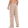 thumbnail image 6 of Orange Flower Pattern Mens Pajama Pant Sleep and Lounge Bottons with Pockets, 6 of 7