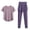 Light Purple, variant on Telankuip Women's 2 Piece Yoga Workout Outfits Round Neck Loose Breathable Quick Dry Short Sleeve Top and 2-in-1 High Waist Athletic Leggings Breathable Lightweight Training Sets Light Purple XXL