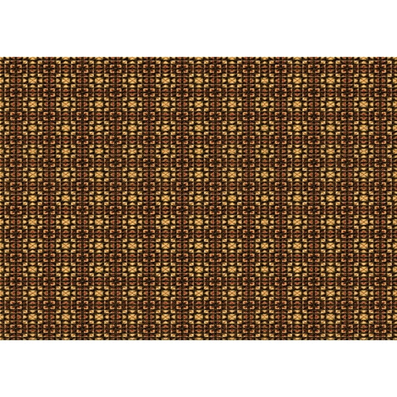 Ahgly Company Indoor Rectangle Patterned Black Bean Brown Area Rugs, 4' x 6'