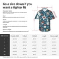 thumbnail image 5 of Honeii Christmas Snowman Gift Print Men’s Hawaiian Shirt,Classic Button-Down Short Sleeve Shirt, for Beach, Vacation, and Outdoor Activities,Medium, 5 of 7