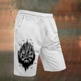 thumbnail image 3 of Casual Shorts for Men 2026 Summer Elastic Waist Relaxed Fit Straight Leg Viking Style Printed Shorts, 3 of 4
