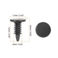 thumbnail image 2 of 20 Pcs 6mm Hole Dia Car Plastic Bolt Rivets Fasteners Trim Panel Retainer Clips Black for GM, 2 of 5