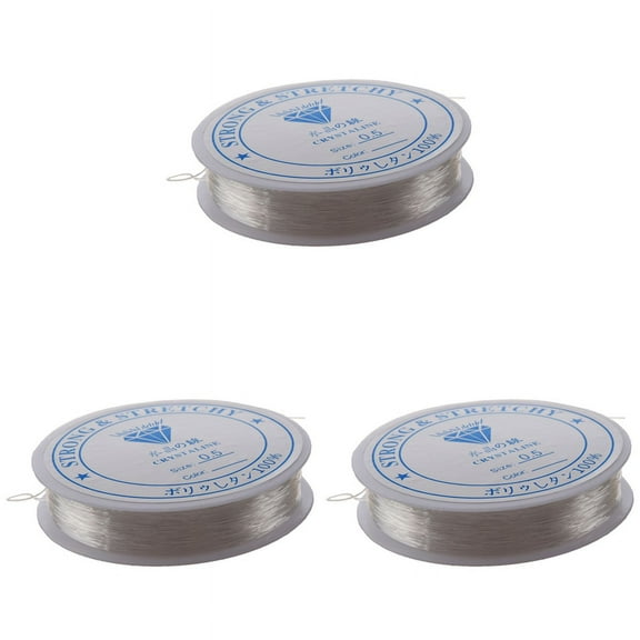 3 Pcs 20 Meters Spool of Strong Beading Thread Cord Wire Jewellery Making Necklaces Bracelets 0.5mm