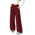 thumbnail image 6 of HIPYLO Teen Oversized Wide Leg Pants with High Waistband Tween Sweatpants for Girls in Flowy Fabric Girls Pants, 6 of 6