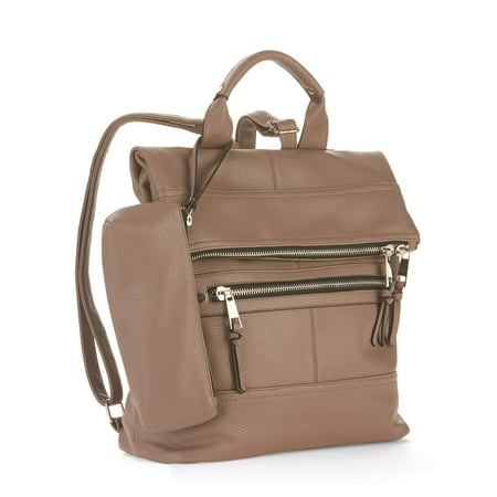 Belted Leather Backpack - Metallic Sky Women's Selene Backpack