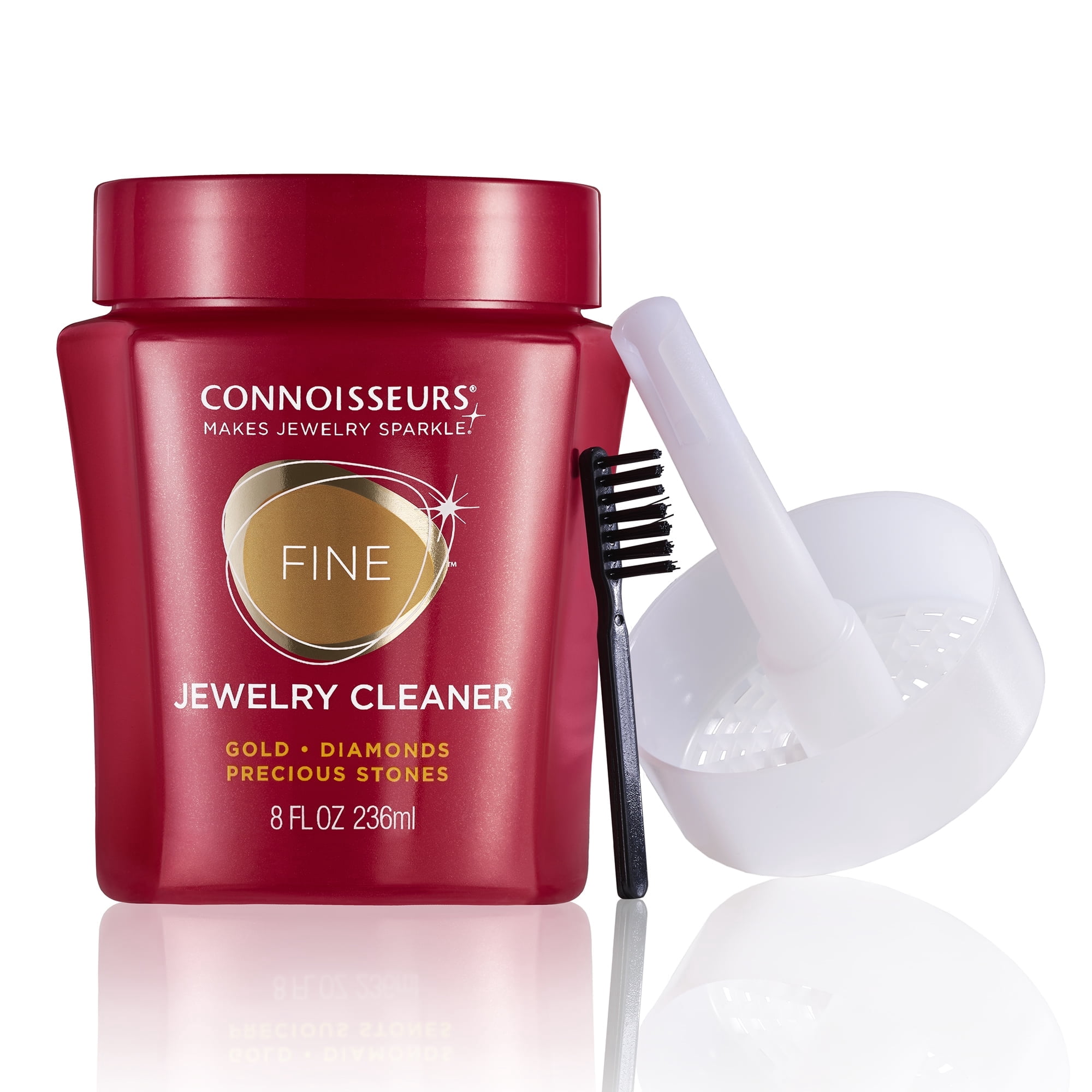 Connoisseurs Fine Jewelry Cleaner Solution for Gold, Diamonds, Platinum & Gemstones, 3 Pack