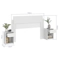 thumbnail image 5 of MOBI Cabecera Matrimonial Vera con 2 burós de madera – Color Blanco, 5 of 5