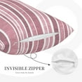 thumbnail image 5 of YFYANG Super Soft Rectangular Plush Cushion Cover (Without Pillow Insert), Pink Vintage Stripes Comfort and Non-Pilling Hidden Zip Bedroom Sofa Pillowcases, 20"x30", 5 of 9