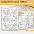 thumbnail image 2 of 23Pcs Hummingbird and Flower Embroidery Pattern Stabilizer 8.3"x11.7" Bird Soluble Stick and Stitch Embroidery Sticker 4 Sheets Floral Water Hand Sewing DIY Embroidery Paper, 2 of 9