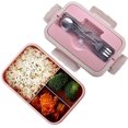 thumbnail image 1 of Bento Boxen, Bento Box, Natürliche Weizensicherheit, 1000 ml, Lunchbox, auslaufsicher, Lebensmittelaufbewahrungsbehälter mit Essstäbchen, Löffel für Kinder und Erwachsene, mikrowellengeeignet Zhivalor LL-0857, 1 of 7
