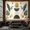 thumbnail image 6 of Symmetrical Geometric Botanical Design Against Off-White Background, Serene Boho for Plant Lovers, Tropical Leaf Wall Art, Housewarming Gift Tapestry Wall Hanging for Living Room and Bedroom, 6 of 7