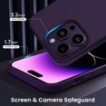 thumbnail image 5 of Magnetic Case for iPhone 14 Pro Case [Compatible with MagSafe] with Screen Protector, Liquid Silicone 3 Layers Full Covered Gel Rubber Shockproof Protective Case Cover 6.1 inch-Elderberry, 5 of 12