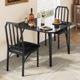 thumbnail image 2 of QinaQin Glass Dining Table and Chair Set Features a Slanted Design and Comfortable Upholstered Seats, Making It Suitable for Small Spaces, Apartments, and Family Kitchens, 2 of 8