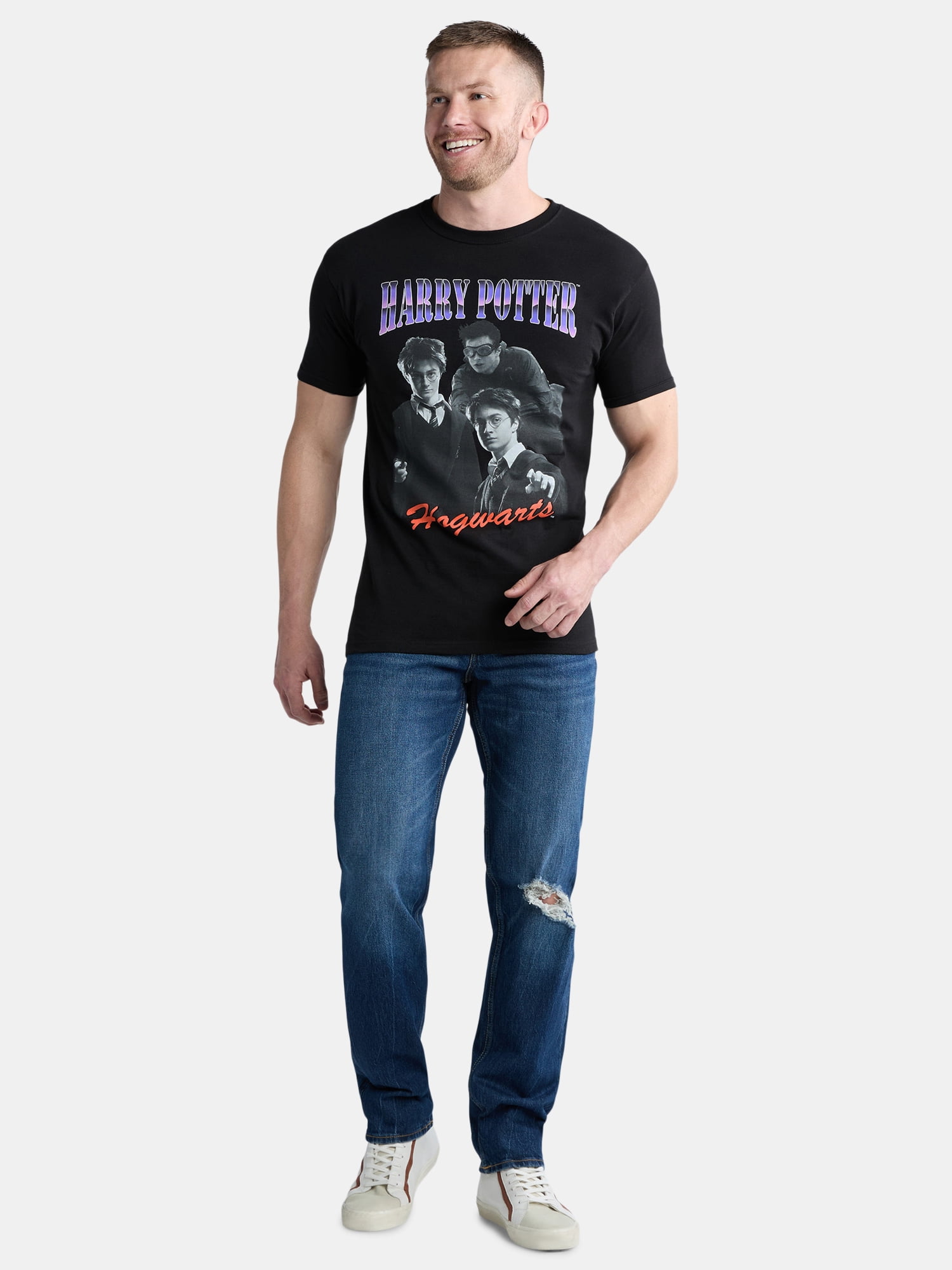 Harry Potter Men's and Big Men's Graphic Tee with Short Sleeves, Sizes S-3XL