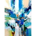 thumbnail image 2 of Gardner, Jennifer 19x24 White Modern Wood Framed Museum Art Print Titled - Blue and Green II, 2 of 4