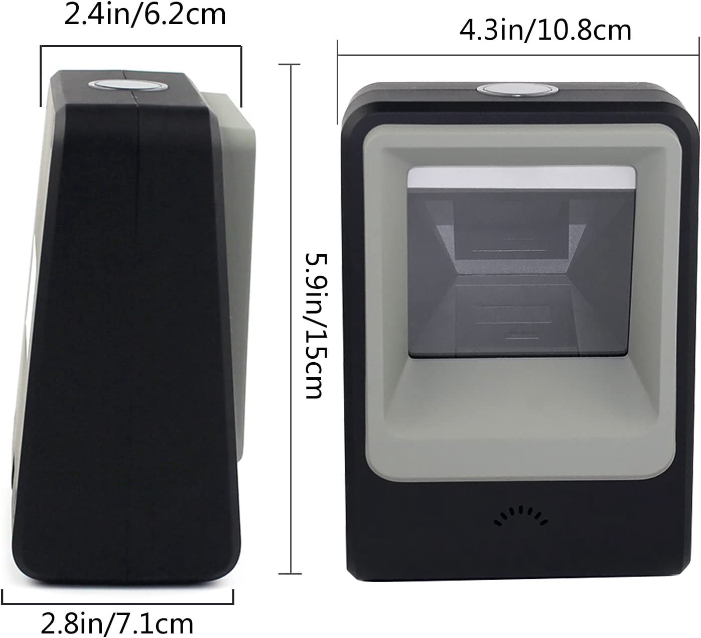 2D QR Barcode Scanner, Omnidirectional Hands-Free USB Automatic Barcode Reader for Mobile Payment Computer Screen Scan