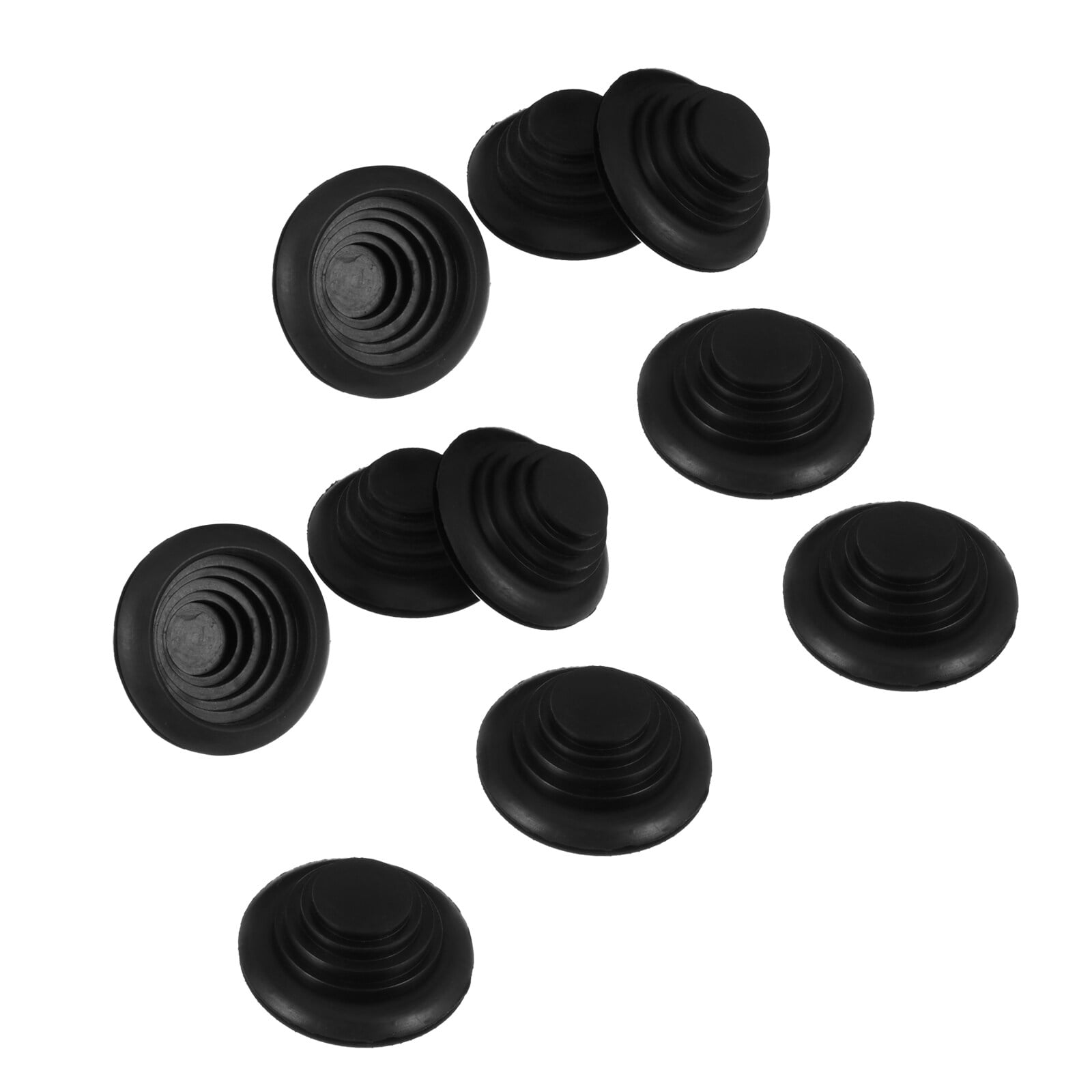 LABSERRON 10Pcs Black Shaped Grommets Rubber Gasket for Electrical Wire Protection in Drill Holes 2.4x2.4in