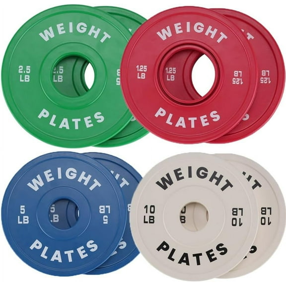 Hetoy 2 in Change Plates 1.25LB Pairs 2.5LB Pairs 5LB Pairs 10LB Pairs 17.5 LB 37.5 LB Set Fractional Weight Plates Set,Bumper plates for Gym Home,Rubber Coating & Steel