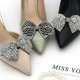 thumbnail image 2 of Zapatos de fiesta de boda con nudo de lazo, flores para tacones altos, sandalias, botas, decoración, 2 of 5