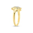 thumbnail image 3 of 10kt Yellow Gold Womens Round Diamond Heart Ring 1/6 Cttw, 3 of 4