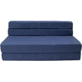thumbnail image 2 of Cómodo sofá cama plegable de espuma viscoelástica para el hogar (azul, tamaño Queen),Azul, 2 of 2