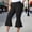 Black, variant on Women's High Waist Flare Capri Pants, Stretchy Bell Bottom Cropped Trousers