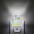 Square Grid Blocks LED Night Light, Minimalist Purple Green Blue Pink ...