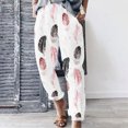 thumbnail image 2 of Pantalones Sueltos Con Estampado de Cintura Elástica Informal Para Mujer A La Moda Odeerbi  ODB-6, 2 of 5