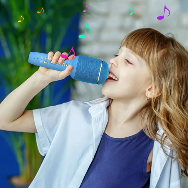 Appairage TWS Microphone Karaoké Sans Fil Haut-Parleur 4 Effets Sonores, Contrôle Echo, Bluetooth 5.0