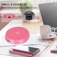 thumbnail image 3 of ahiya Portable CD Player, Personal Compact Disc Player with Headphone Jack, Anti-Skip/Shock Small Music CD Walkman with Large LCD Display,for Adults Students Kids and Home Travel Car Pink, 3 of 7