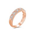 thumbnail image 3 of JewelersClub Diamond Rings for Women – Accent White Diamond Ring Jewelry– Rose Gold Over Silver Bands for Women –– Ring by JewelersClub, 3 of 4