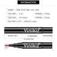 thumbnail image 3 of 2Pc One-Step Gel Pen Set #002+#057 - 3‑In‑1 Gel Nail Art Pen, 5Ml X 2, Nail Pen Easter Mother'S Day Jia Pian, 3 of 5