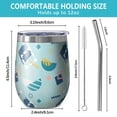 thumbnail image 5 of Modern 12oz Stainless Steel Insulated Wine Tumbler with Lid and Straw – Double Wall Vacuum Mug for Hot & Cold Drinks, 304 Steel Interior, Sweat-Free Design, 5 of 5