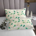 thumbnail image 3 of Erosebridal Green Bird Coverlet Set Queen, Branches Leaves Bedding Set, 3 Pieces, 3 of 5