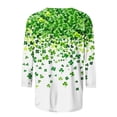 thumbnail image 5 of St. Patrick's Shirt for Women Clover Graphic Print T-Shirt Long Sleeve Crewneck Casual Fit Festival Apparel Shamrocks Gift St Paddy Day Top, 5 of 5