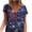 Dark Blue, variant on ibuvkizy Independence Day Shirts for Women Fashion American Flag Tops Patriotic Print Short Sleeve T-Shirts Red White Blue Shirts for Women Blue L