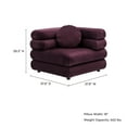 thumbnail image 4 of Modway Jubilee Modular Performance Velvet Corner Chair in Mulberry, 4 of 10