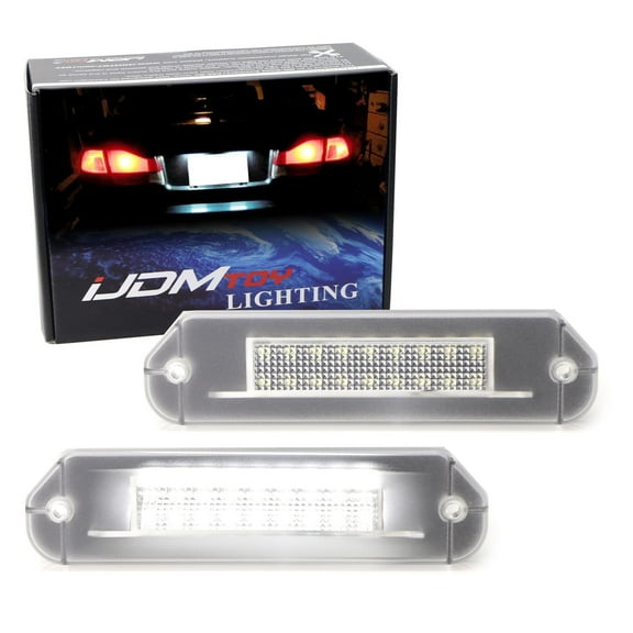 OEM-Fit 18-SMD Full LED License Plate Light Assembly For Honda 1992-1995 Gen5 Civic, 1992-1996 Prelude, Replace OEM Incandescent Lamps