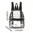 thumbnail image 3 of YoGold Mini Transparent Backpack – 6.7 x 4.7 x 9.3 Inch Small PVC Bag, Lightweight, for Kids School Travel (Clear), 3 of 6