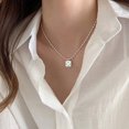 thumbnail image 1 of Collar de diseño de lujo ligero con combinación de perlas de amor, joyería para mujer, cadena de clavícula que combina con todo, accesorios de alta calidad, 1 of 6