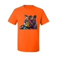 thumbnail image 2 of Wild Bobby Colorful Rainbow Siberian Tiger Animal Lover Men Graphic Tee, Orange, XX-Large, 2 of 5