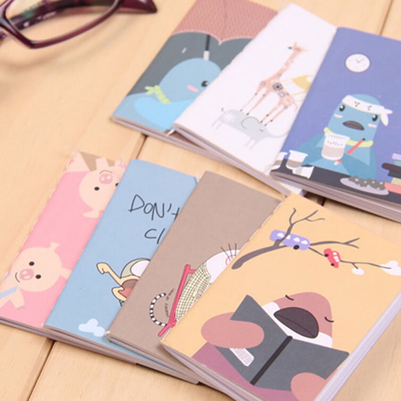 1Pc Mini Cute Cartoon Notebook Handy Pocket Notepad Paper Journal Diary ECPE 