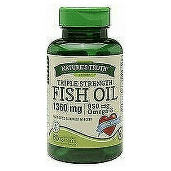 Nature's Truth Fish Oil 1360 mg Dietary Supplement - 60 Softgels, Pack of 2