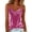 Hot Pink, variant on SEMPAI Cowl Neck Tank Tops for Women Sleeveless Velvet Draped Summer Shirts Casual Ruched Velour Lightweight Camisole Work Blouse