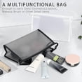 thumbnail image 2 of Toiletry Bag, Portable Lightweight Clear Travel Cosmetic Bag Waterproof Makeup Organizer Toiletries Kit Zippered Pouch For Women And Men (black & Whit, 2 of 5