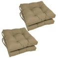 thumbnail image 1 of 16-inch Solid Twill Square Tufted Chair Cushions (Set of 4), 1 of 2