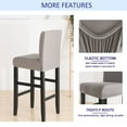 thumbnail image 5 of Stretch Bar Stool Covers, Soft Barstool Slipcover Elastic Spandex Furniture Chair Seat Cover with Elastic Bottom Dining Chair Covers Machine Washable for Living Room-Purple-Set of 2, 5 of 8