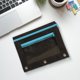 thumbnail image 5 of Estuche de malla de doble capa con diseño de tres agujeros para organizar útiles escolares, bolsa con cremallera de gran capacidad para estudiantes y profesores. Aestivo | Azul claro |, 5 of 7
