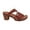 Red, variant on Snakeskin Printed Heels Slides for Women's Comfortable Straps Block Y2K Heeled Sandals Peep Toe Leather Wedges Sandal